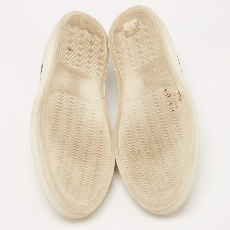 Pre Owned Givenchy Multicolor Butterfly Print Snakeskin Leather Slip On Sneakers Size 39.5