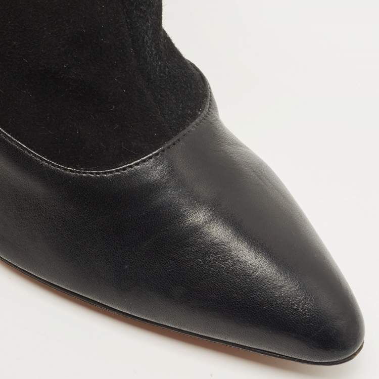 Pre Owned Givenchy Black Suede Ankle Boots Size 40