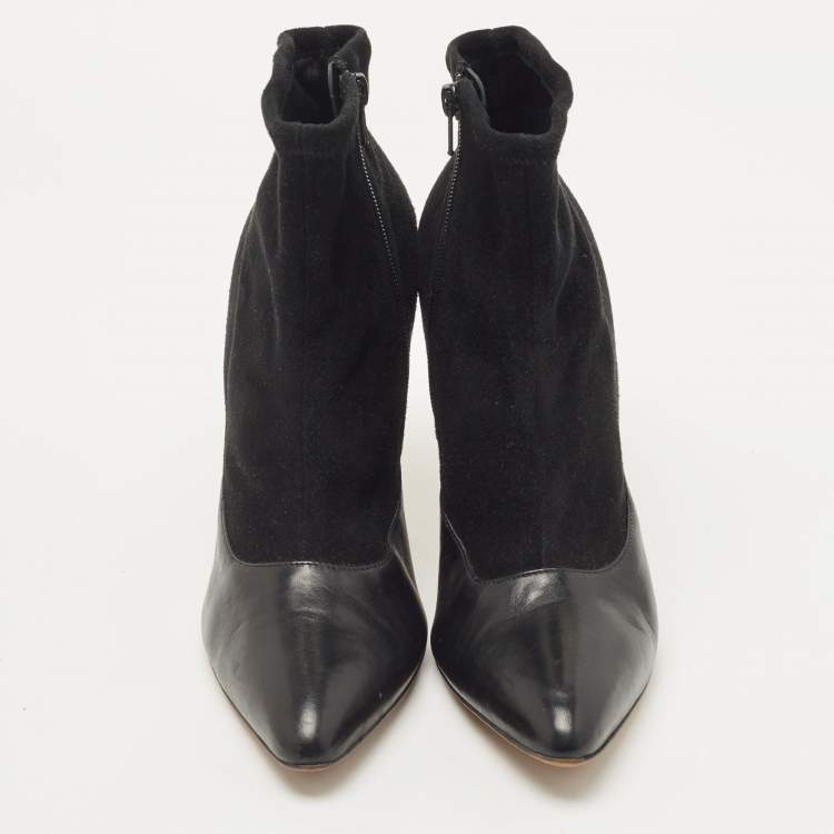 Pre Owned Givenchy Black Suede Ankle Boots Size 40