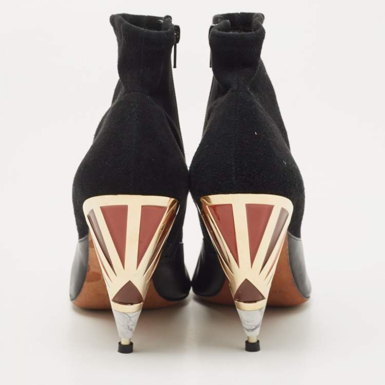 Pre Owned Givenchy Black Suede Ankle Boots Size 40