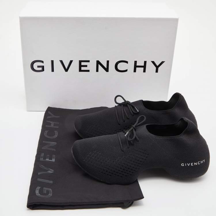 Pre Owned Givenchy Black Stretch Knit TK-360 Sneakers Size 36