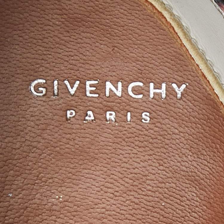 Pre Owned Givenchy Tricolor Animal Print Leather Skate Basse New Sneakers Size 38