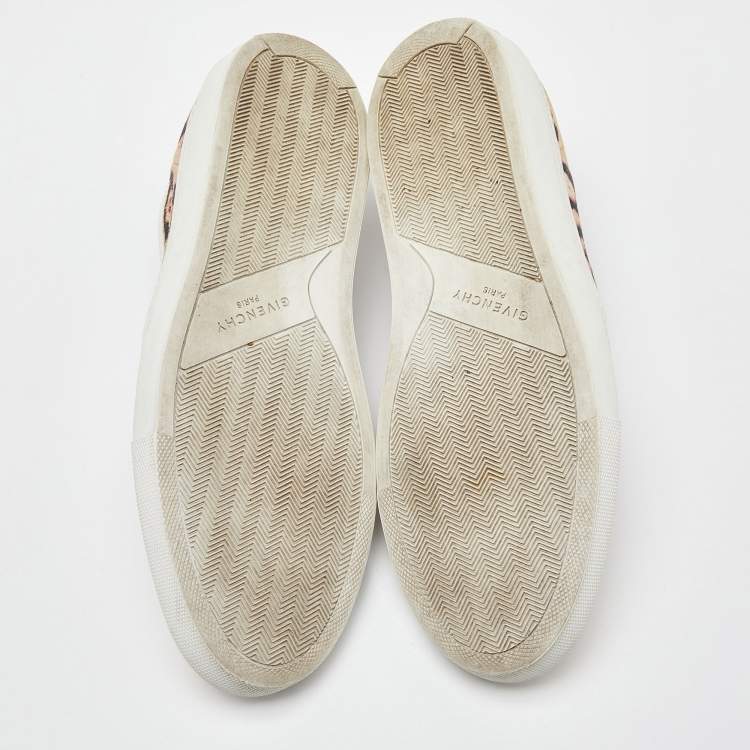 Pre Owned Givenchy Tricolor Animal Print Leather Skate Basse New Sneakers Size 38