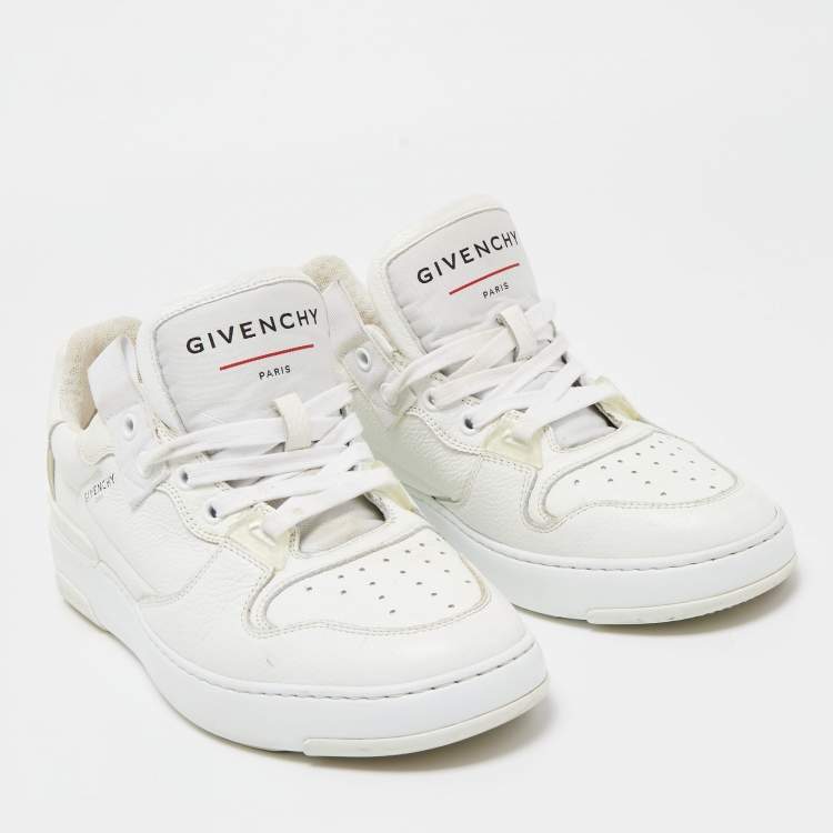 Pre Owned Givenchy White Leather Low Top Sneakers Size 39
