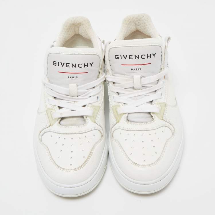 Pre Owned Givenchy White Leather Low Top Sneakers Size 39