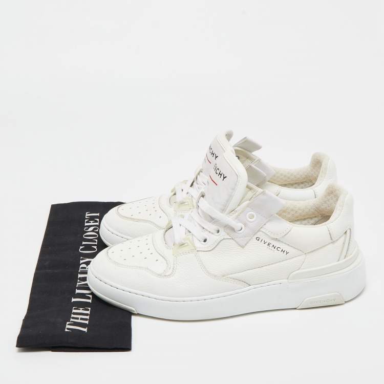 Pre Owned Givenchy White Leather Low Top Sneakers Size 39