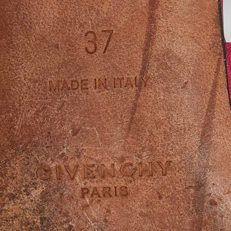 Pre Owned Givenchy Pink Leather Rivington Slingback Flats Size 37
