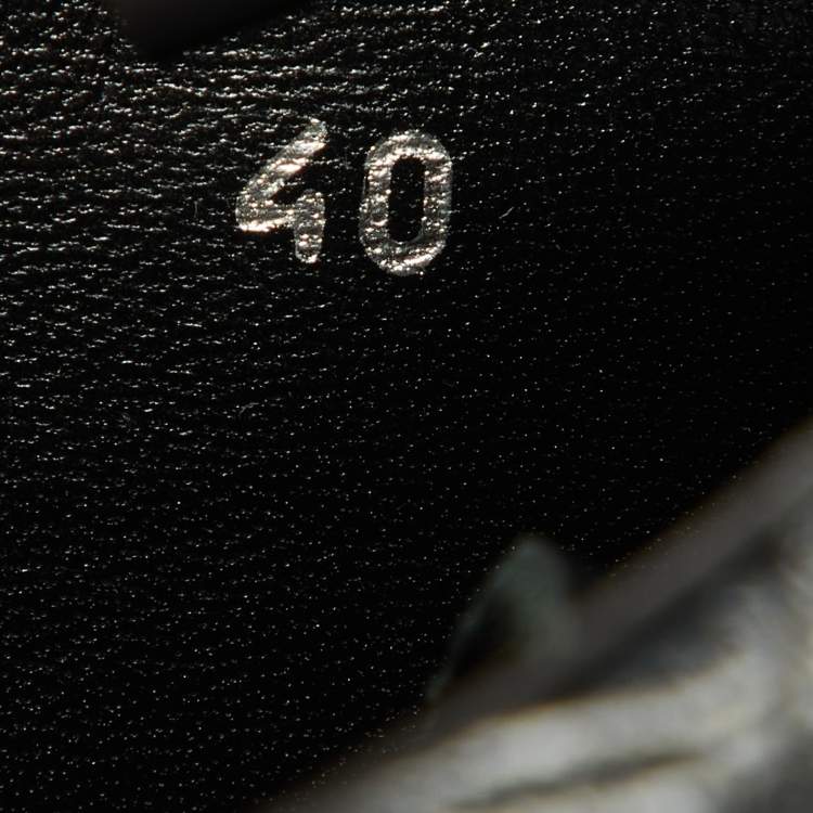 Pre Owned Givenchy Black Croc Embossed Leather Urban Street Sneakers Size 40