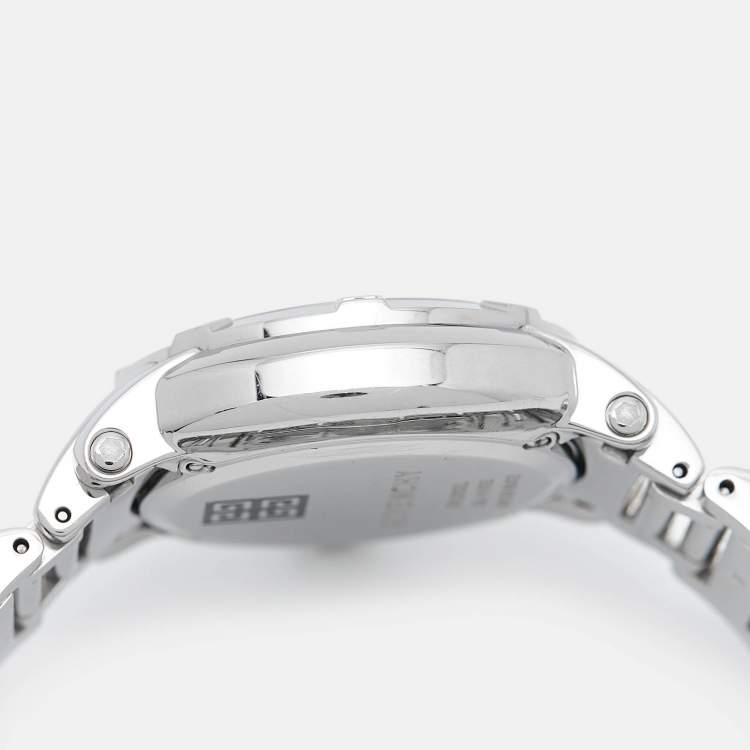 Pre Owned Givenchy White Stainless Steel Diamond GV.5202L Women's Wristwatch 36 mm
