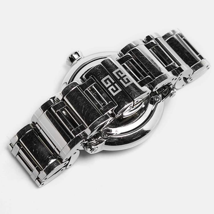 Pre Owned Givenchy White Stainless Steel Diamond GV.5202L Women's Wristwatch 36 mm
