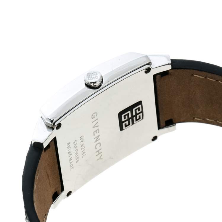 Pre Owned Givenchy Mother of Pearl Stainless Steel Diamonds GV5214L Women's Wristwatch 31 mm