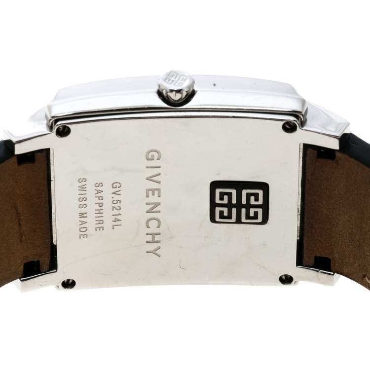 Pre Owned Givenchy Mother of Pearl Stainless Steel Diamonds GV5214L Women's Wristwatch 31 mm