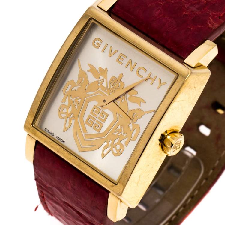 Pre Owned Givenchy Gold Plated Stainless Steel GV.5214M Unisex Wristwatch 38 mm