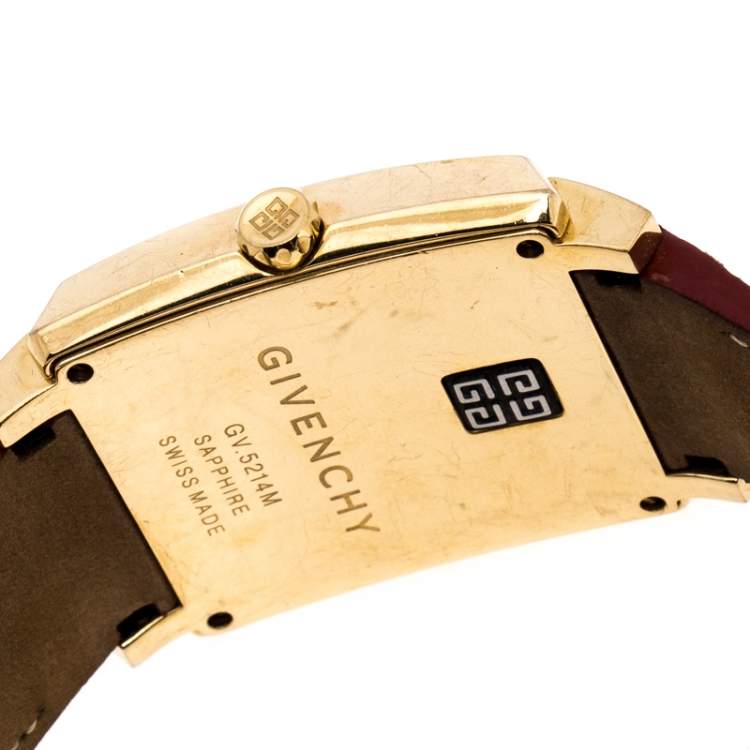 Pre Owned Givenchy Gold Plated Stainless Steel GV.5214M Unisex Wristwatch 38 mm