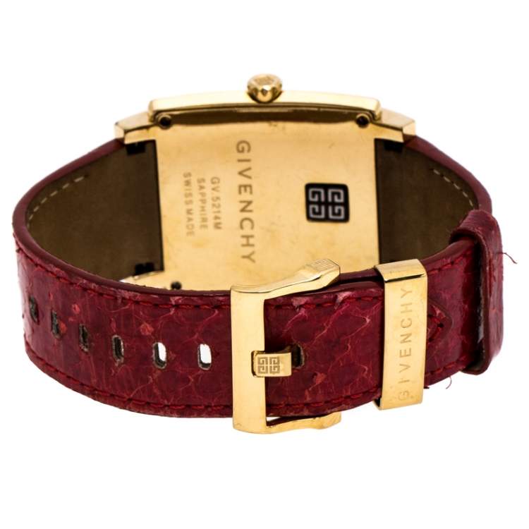 Pre Owned Givenchy Gold Plated Stainless Steel GV.5214M Unisex Wristwatch 38 mm