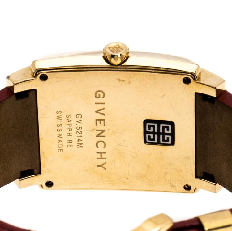 Pre Owned Givenchy Gold Plated Stainless Steel GV.5214M Unisex Wristwatch 38 mm
