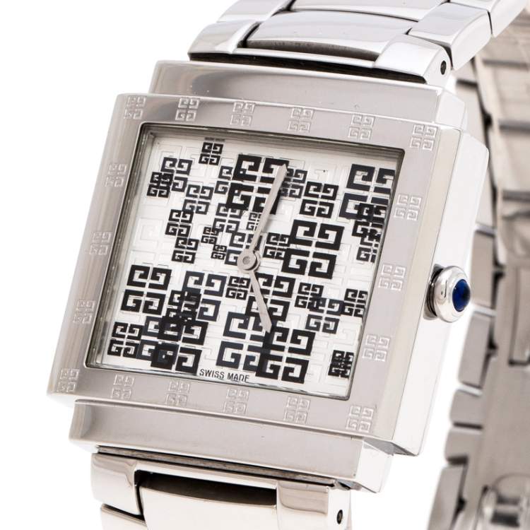 Pre Owned Givenchy Silver Stainless Steel New Apsaras REG.15588962 Women's Wristwatch 35MM