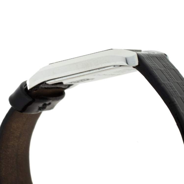Pre Owned  Givenchy Black Stainless Steel Patent Leather GV.5200L Women's Wristwatch 27 mm