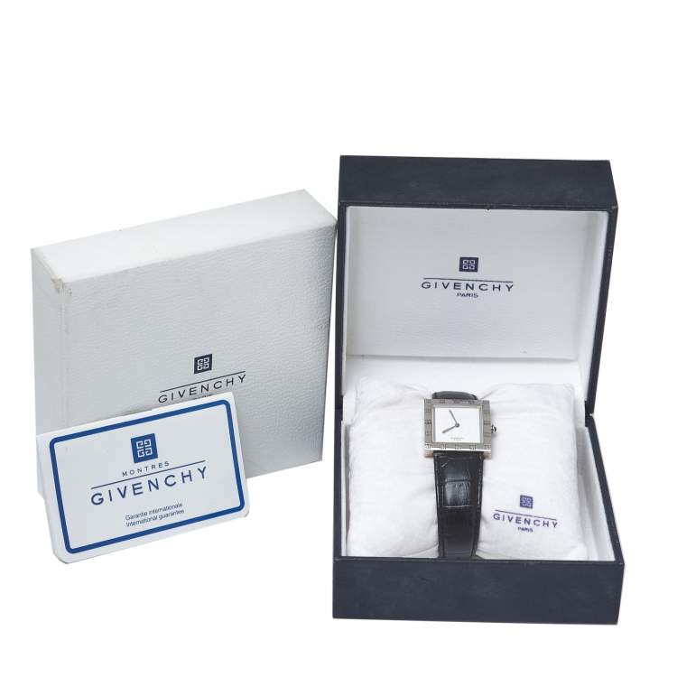 Pre Owned Givenchy White Stainless Steel Apsaras Women's Wristwatch 27MM