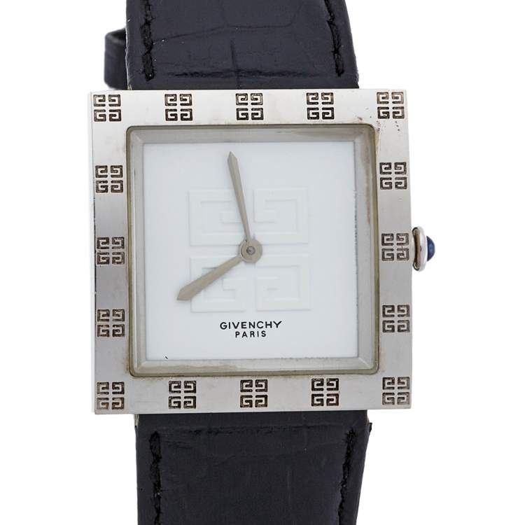 Pre Owned Givenchy White Stainless Steel Apsaras Women's Wristwatch 27MM