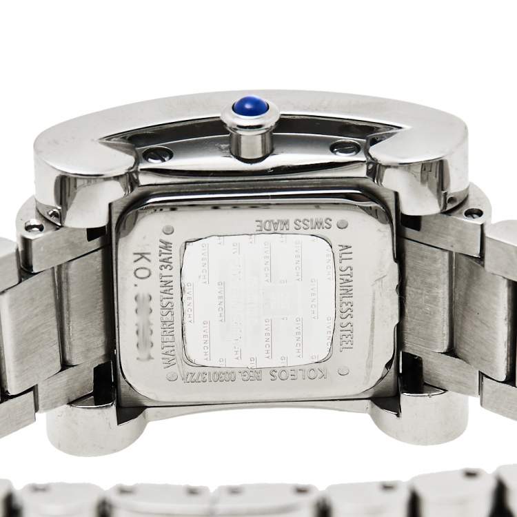 Pre Owned Givenchy Black Stainless Steel Koleos Quartz Women's Wristwatch 23 mm