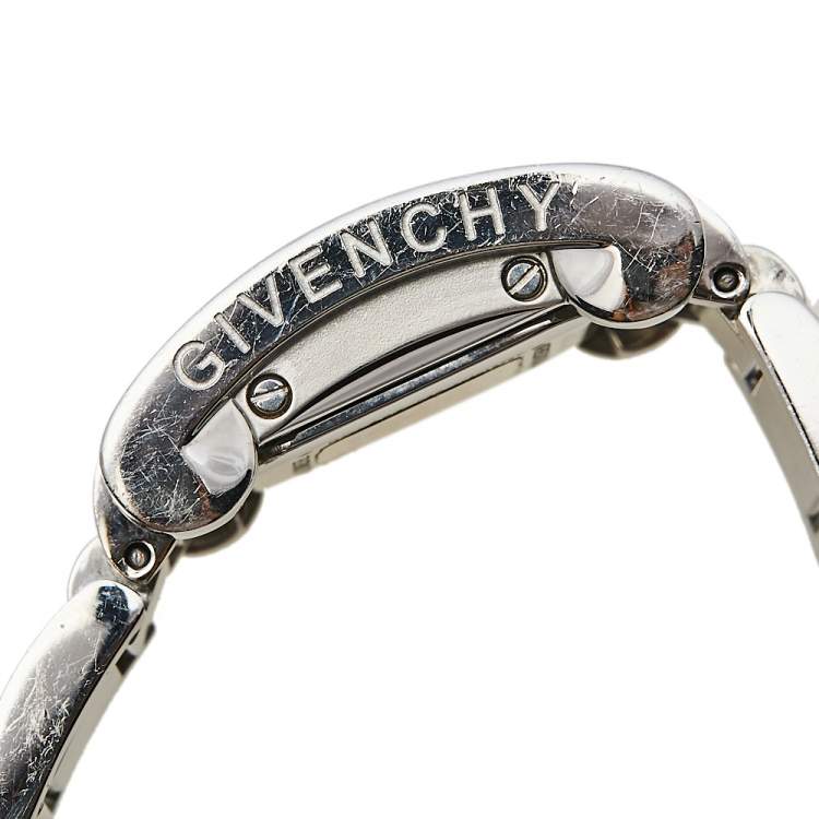 Pre Owned Givenchy Black Stainless Steel Koleos Quartz Women's Wristwatch 23 mm