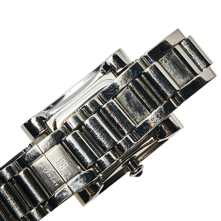 Pre Owned Givenchy Black Stainless Steel Koleos Quartz Women's Wristwatch 23 mm