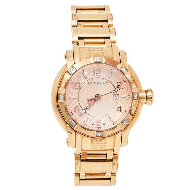 Givenchy Yellow Gold Plated Stainless Steel Diamond  Women's  Wristwatch 36 mm Givenchy | TLC