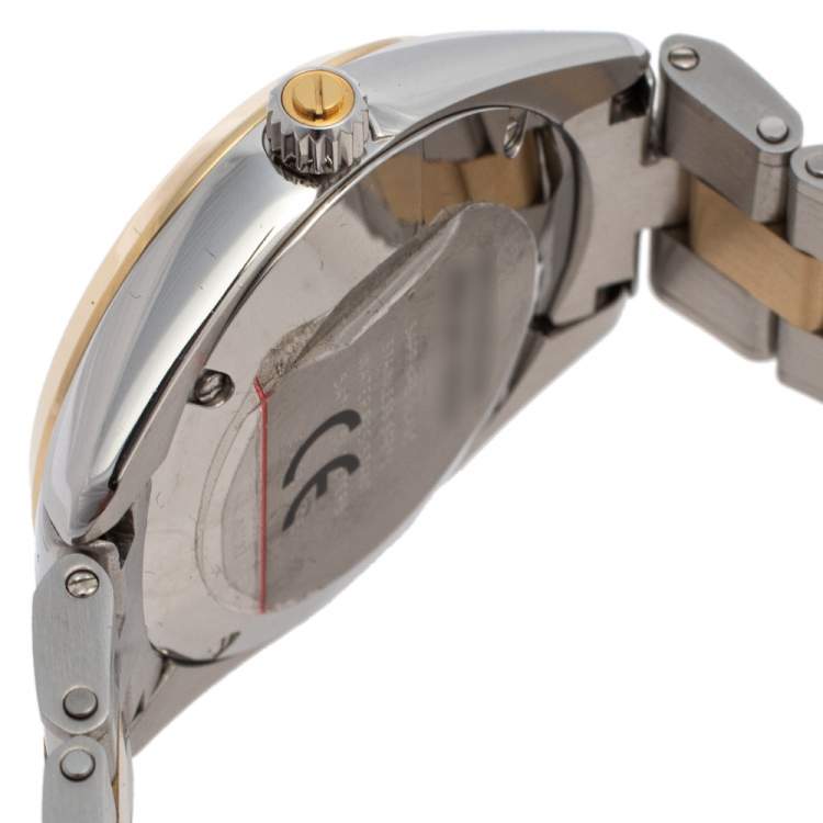Pre Owned Givenchy Mother Of Pearl Two Tone Stainless Steel Eleven GY100062S09 Women's Wristwatch 35 mm