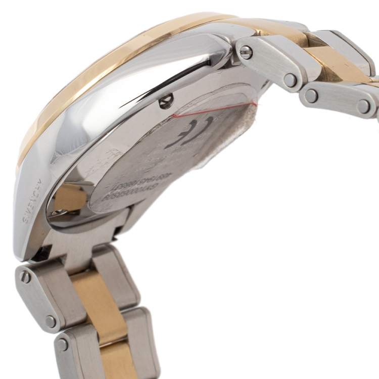 Pre Owned Givenchy Mother Of Pearl Two Tone Stainless Steel Eleven GY100062S09 Women's Wristwatch 35 mm