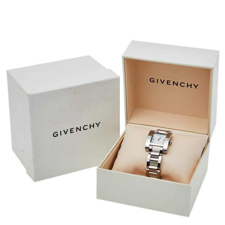Pre Owned  Givenchy White Stainless Steel Koleos 003013727 Women's Wristwatch 29 mm