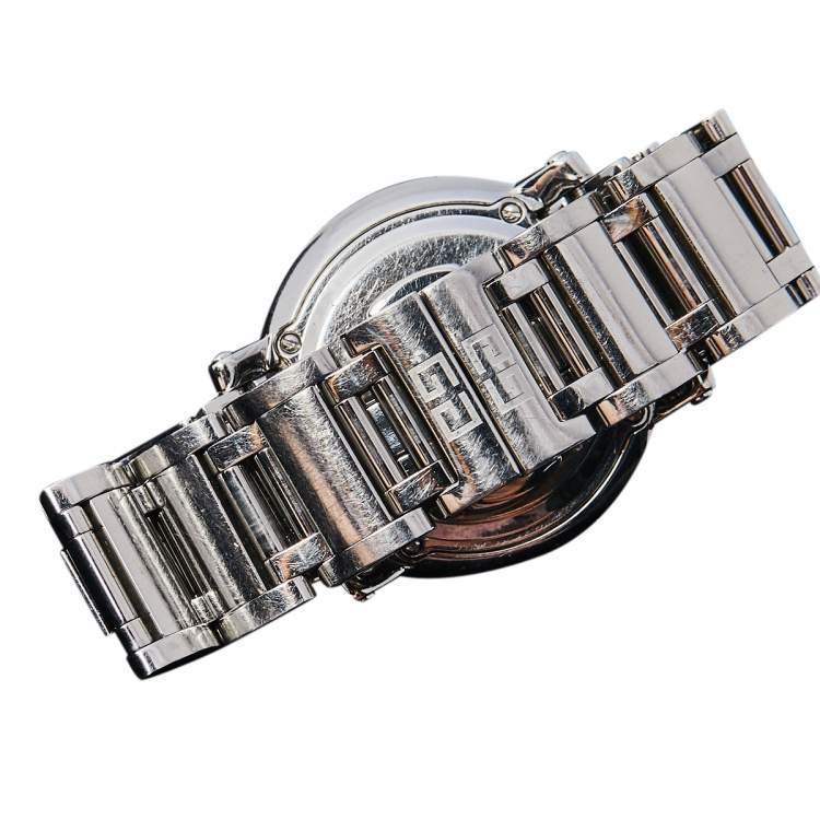 Pre Owned Givenchy Silver Stainless Steel Diamonds GV.5202L Women's Wristwatch 36 mm
