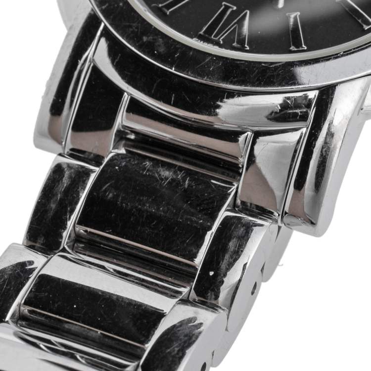 Pre Owned Givenchy Black Stainless Steel Corcovado REG.99773195 Unisex Wristwatch 40 mm