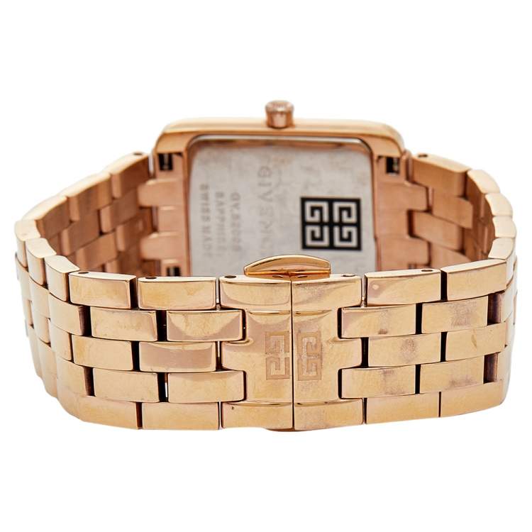 Pre Owned Givenchy Rose Gold Plated Steel GV.5200S Women's Wristwatch 22 mm