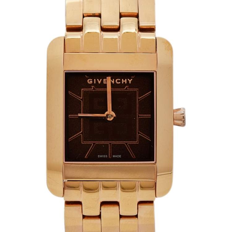 Pre Owned Givenchy Rose Gold Plated Steel GV.5200S Women's Wristwatch 22 mm