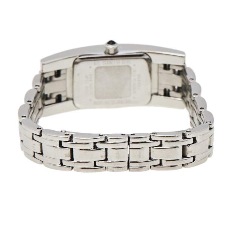 Pre Owned Givenchy Mother of Pearl Stainless Steel Diamond Bambou REG.95562628 Women's Wristwatch 17 mm