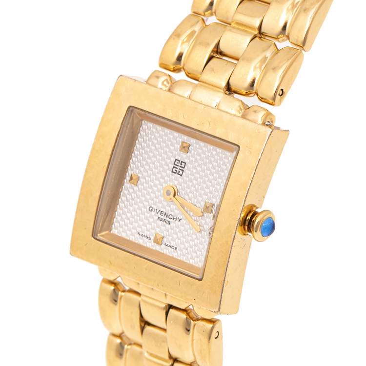 Pre Owned Givenchy White Gold Plated Stainless Steel Asparas REG1558962 Women's Wristwatch 23 mm