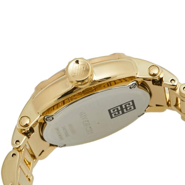 Pre Owned Givenchy Champagne Gold Plated Stainless Steel GV.5202L Women's Wristwatch 36 mm