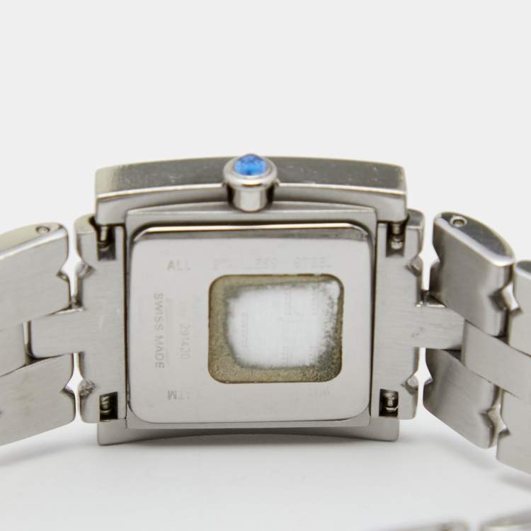 Pre Owned Givenchy Silver White Stainless Steel Apsaras REG1558962 Women's Wristwatch 23 mm