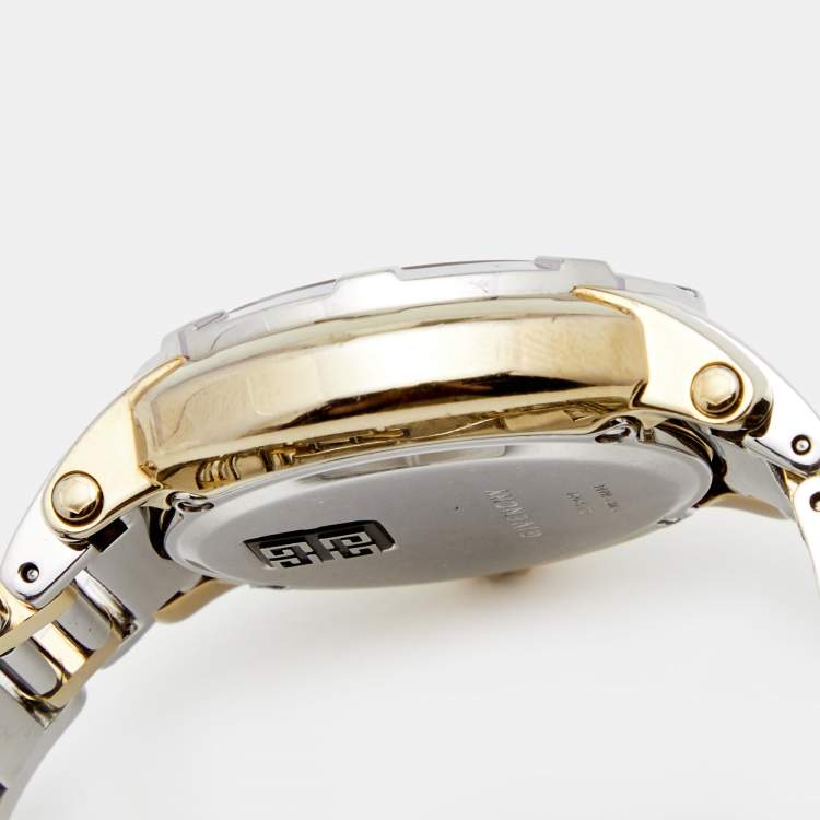 Pre Owned Givenchy White Two Tone Stainless Steel GV.5202L Women's Wristwatch 36 mm
