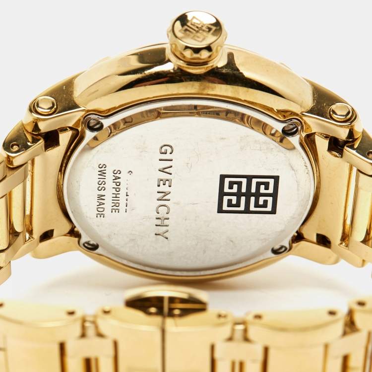 Pre Owned Givenchy Champagne Gold Plated Stainless Steel GV.5202L Women's Wristwatch 36 mm
