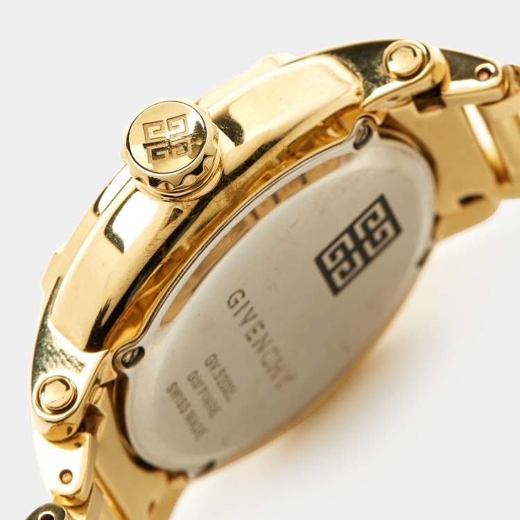 Pre Owned Givenchy Champagne Gold Plated Stainless Steel GV.5202L Women's Wristwatch 36 mm