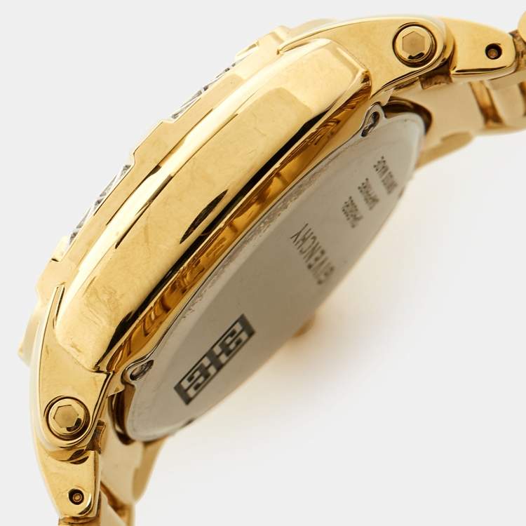 Pre Owned Givenchy Champagne Gold Plated Stainless Steel GV.5202L Women's Wristwatch 36 mm