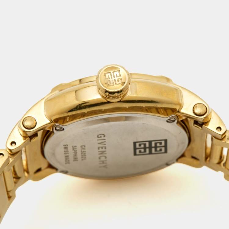 Pre Owned Givenchy Champagne Gold Plated Stainless GV.5202L Women's Wristwatch 36 mm 