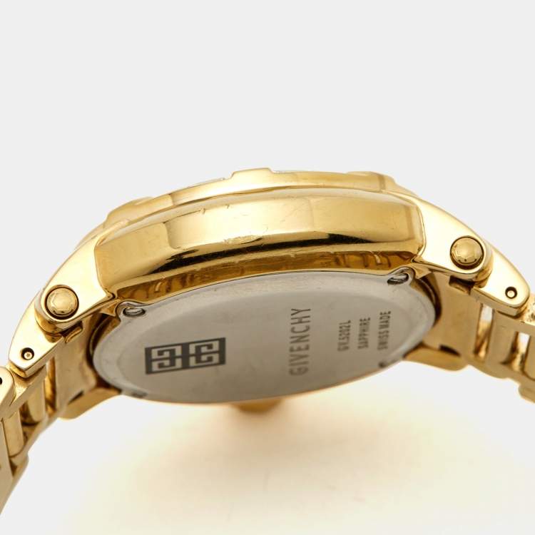 Pre Owned Givenchy Champagne Gold Plated Stainless GV.5202L Women's Wristwatch 36 mm 