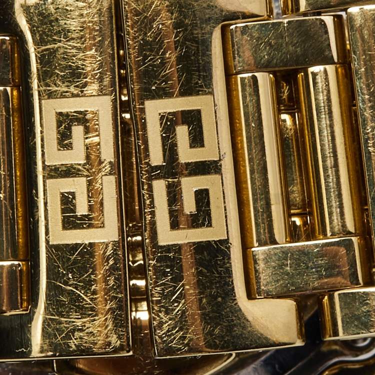 Pre Owned Givenchy Cream Gold Plated Stainless GV.5202L Women's Wristwatch 36 mm 