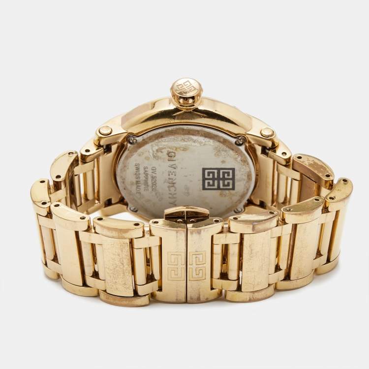 Pre Owned Givenchy Rose Gold PVD Coated Stainless Steel Diamond GV.5202L Women's Wristwatch 36 mm