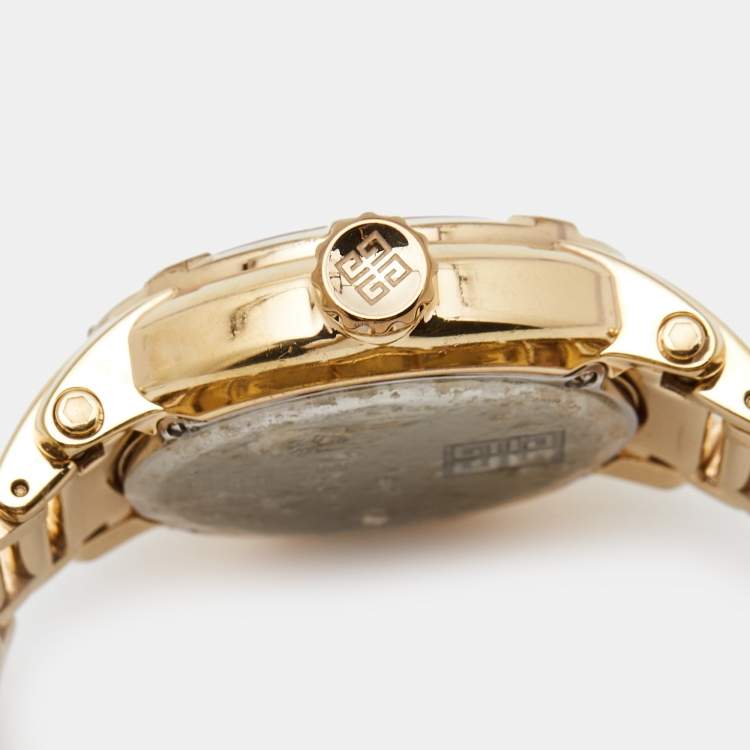 Pre Owned Givenchy Rose Gold PVD Coated Stainless Steel Diamond GV.5202L Women's Wristwatch 36 mm