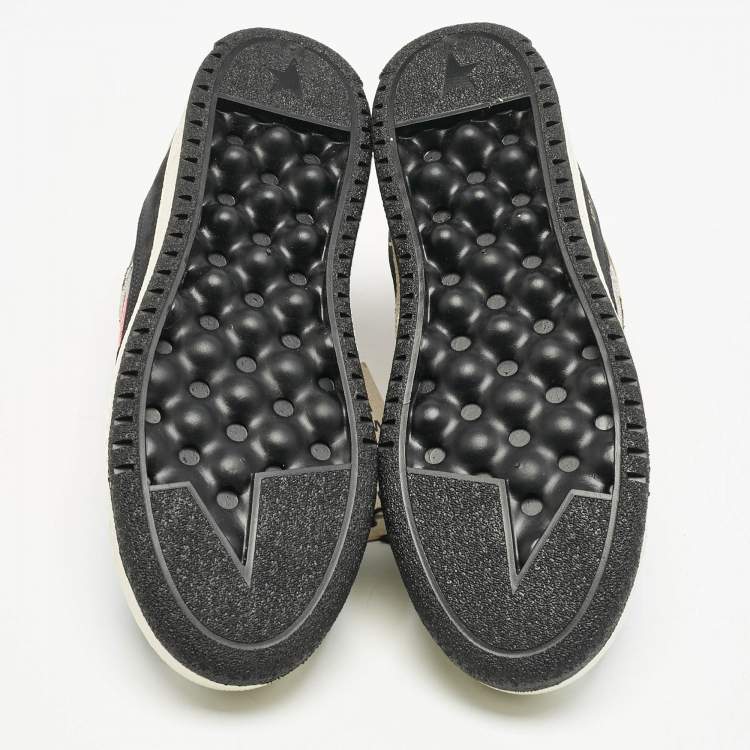 مملوكة مسبقًا Golden Goose Multicolor Leather and Knit Fabric Yeah Sneakers Size 36
