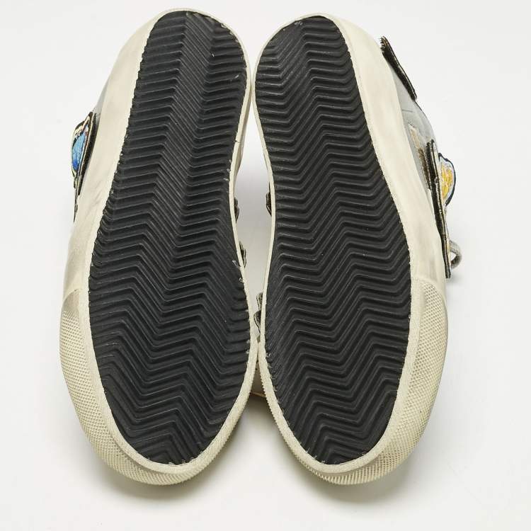 مملوكة مسبقًا Golden Goose Multicolor Leather and Patches Super Star Sneakers Size 37